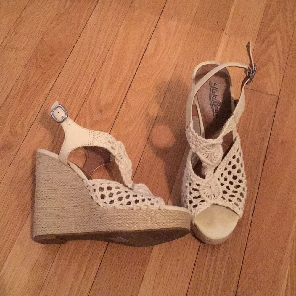 Lucky Brand wedges, size 7